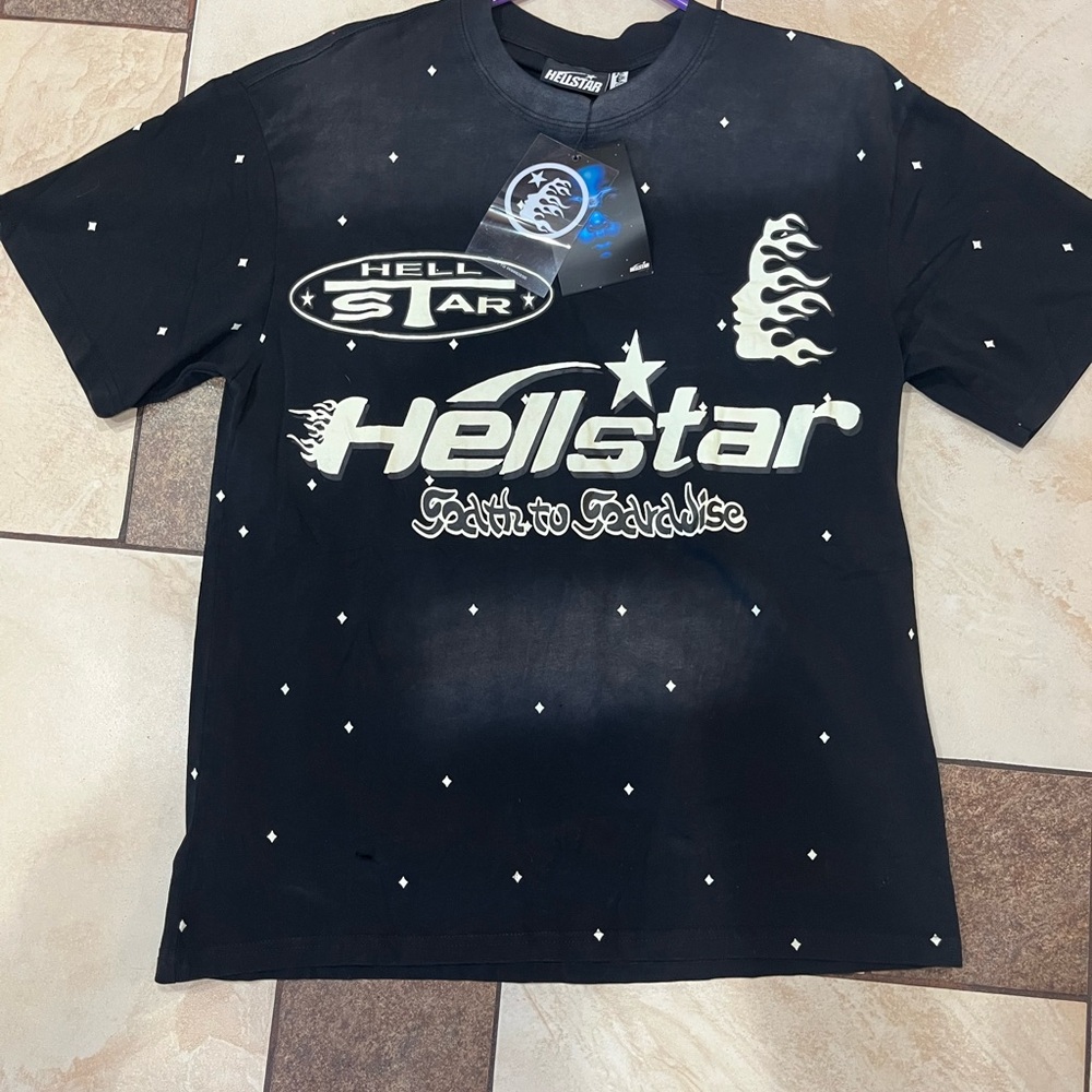 Black and White Hell Star Graphic Tee